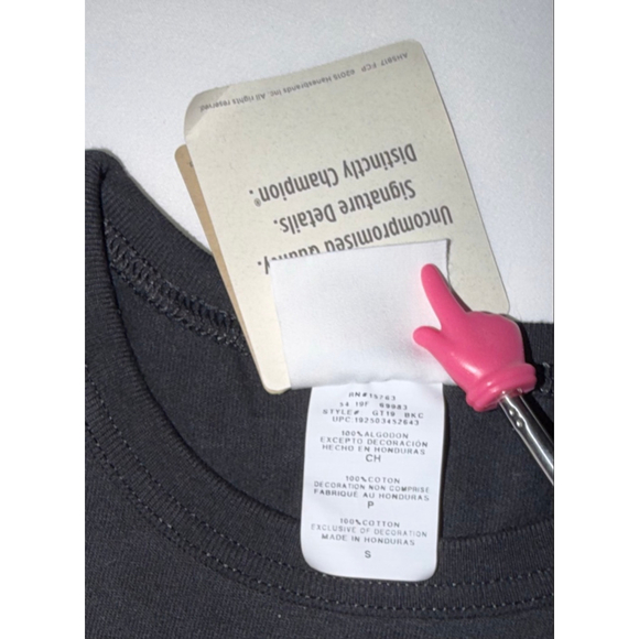 NWT S Men's Champion Black Heritage T Streetwear Multi-color Logo Old English - Picture 6 of 10